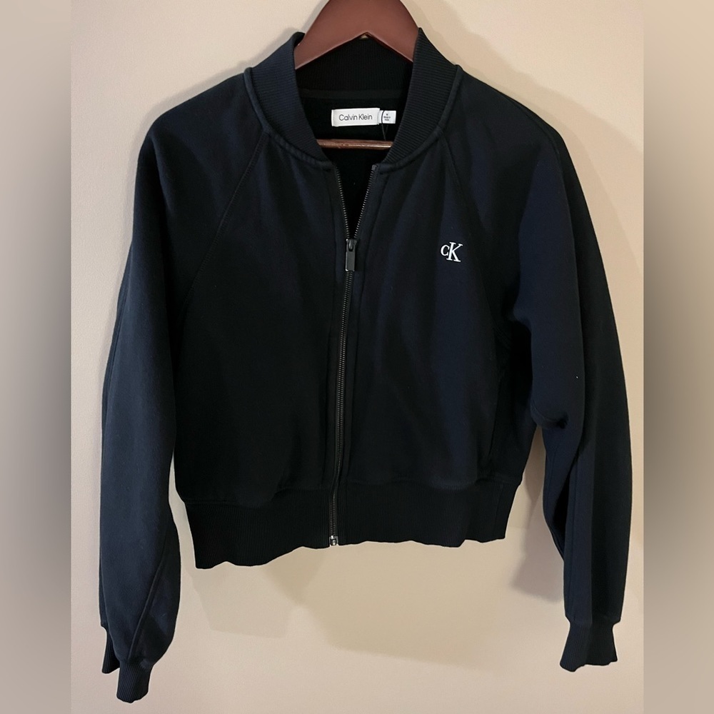 Calvin Klein crop bomber jacket